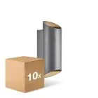 Lot 10x Nordlux Nico Applique Murale Aluminium Anthracite Up & Down | IP54 - Convient pour 2x GU10