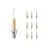 Voordeelpak 10x Noxion Lucent LED E14 gebogen punt Kaars Filament Helder 4.5W 470lm - 827 Zeer Warm Wit | Dimbaar - Vervangt 40W