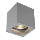 SLV Big Theo Plafond Spot Aluminium Grijs | Buitenverlichting - IP44 - Geschikt voor 1x GU10 Max. 75W - Dimbaar